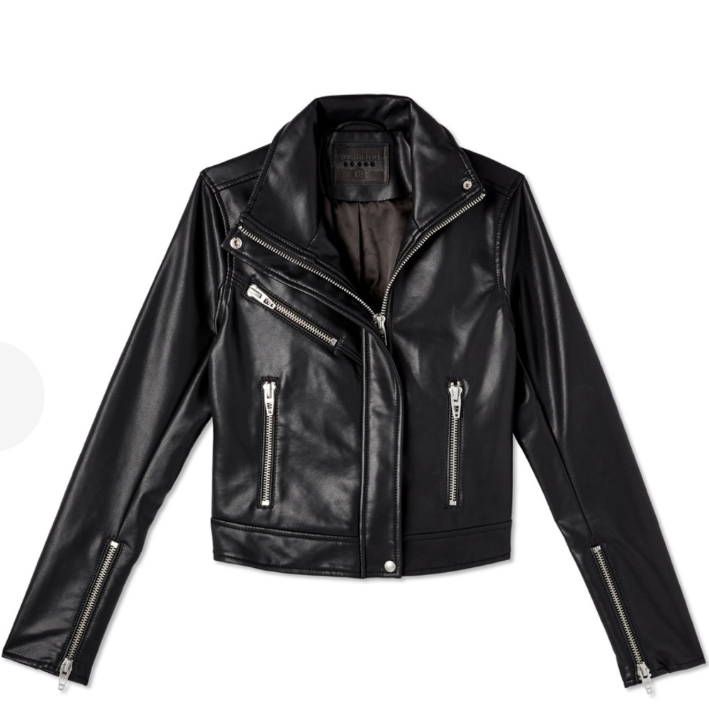 NWT BLANKNYC Faux Leather Moto Jacket, Black - Picture 1 of 12